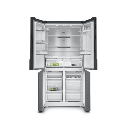 SIEMENS KF96NAXEA iQ500 French Door (E, 1830 mm hoch, blackSteel)
