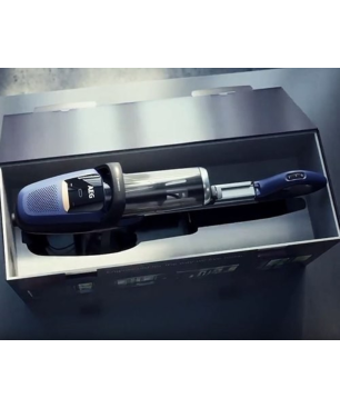 AEG FX9 Akku Staubsauger, Indigo Blue metallic hand vacuum cleaner, Akkubetrieb, 36 Volt