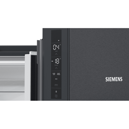 SIEMENS KF96NAXEA iQ500 French Door (E, 1830 mm hoch, blackSteel)