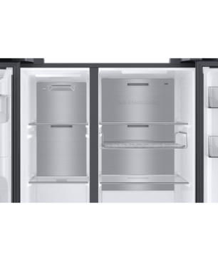 AMSUNG RS6GA8821B1/EG Side-by-Side (E, 1780 mm hoch, Premium Black Steel/Schwarz)