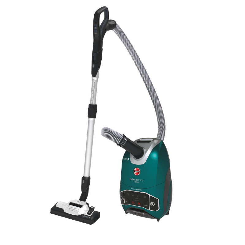 HOOVER HE 730 ALG 011 Staubsauger, maximale Leistung: 850 Watt, Velvet Grün/Tech Grau)