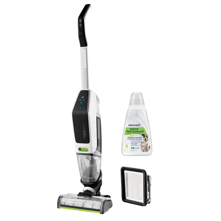 BISSELL 3401N CROSSWAVE X7 PLUS CORDLESS SELECT Nass-/Trockensauger, Schwarz/Weiß/Transparent