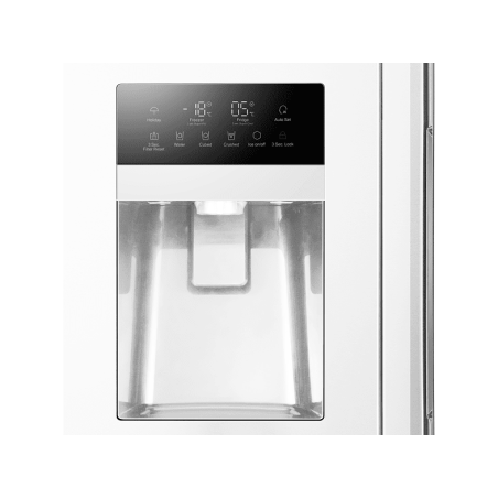HAIER HSR3918FIPW Kühl-Gefrierkombination Side-by-Side (393 kWh/Jahr, F, 177,5 cm hoch, Weiß)