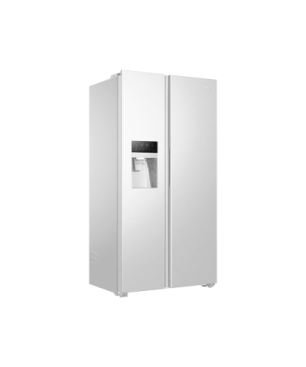 HAIER HSR3918FIPW Kühl-Gefrierkombination Side-by-Side (393 kWh/Jahr, F, 177,5 cm hoch, Weiß)