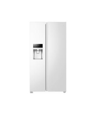 HAIER HSR3918FIPW Kühl-Gefrierkombination Side-by-Side (393 kWh/Jahr, F, 177,5 cm hoch, Weiß)