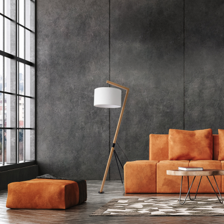 PACO HOME GALLOW Stoff-Design Stehleuchte, Schutzart: IP20