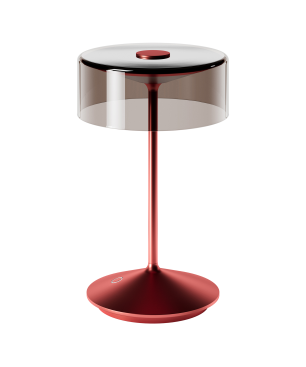 SIGOR Akku-Glasleuchte NUMOTION Tischlampe warmweiss kirschrot