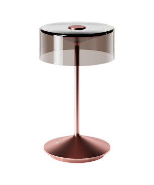 SIGOR Akku-Glasleuchte NUMOTION Tischlampe warmweiss rosegold