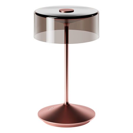 SIGOR Akku-Glasleuchte NUMOTION Tischlampe warmweiss rosegold