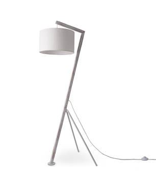 PACO HOME GALLOW Stoff-Design Stehleuchte, Material: Kiefernholz