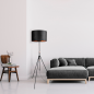PACO HOME NAOMI Uni-Design Stehleuchte, Material Lampenschirm: Velour (90% Dacron, 10% Spandex)