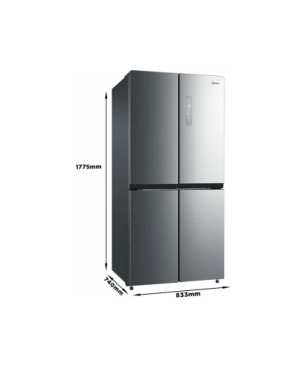 MIDEA MERM482FGF02 Side-by-Side (F, 1775 mm hoch, Inox)