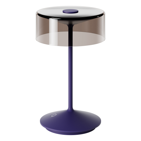 SIGOR Akku-Glasleuchte NUMOTION Tischlampe warmweiss pflaumenblau