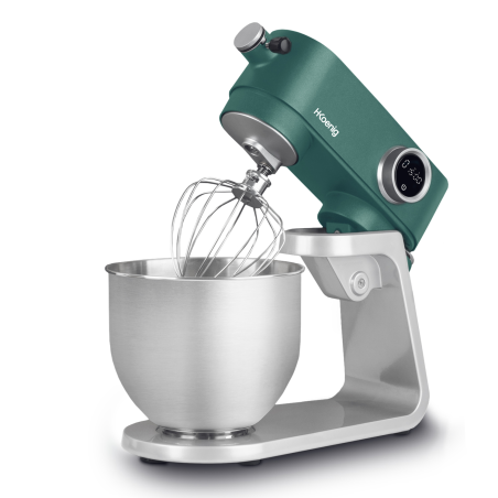 H.KOENIG H.Koenig Küchenmaschine KM128 - 8 Geschwindigkeiten Gebäck-Roboter Grün / Silber (Rührschüsselkapazität: 5 Liter, 800