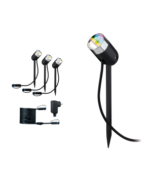 PAULMANN LICHT Smart Home Zigbee Plug & Shine Basisset Spot Pike Smart Home Zigbee Farbwechsel RGBW|Tunable White