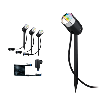 PAULMANN LICHT Smart Home Zigbee Plug & Shine Basisset Spot Pike Smart Home Zigbee Farbwechsel RGBW|Tunable White