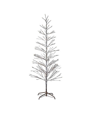 KIOM Led Baum 180 x 80 cm braun & schneeweiß für Innen + Außen 11120 Led Baum warmweiß