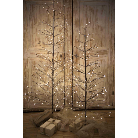 KIOM Led Baum 180 x 80 cm braun & schneeweiß für Innen + Außen 11120 Led Baum warmweiß