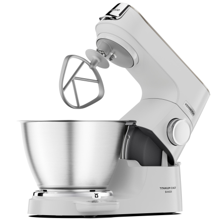 KENWOOD Titanium Chef Baker KVC65.001WH Küchenmaschine Weiß (Rührschüsselkapazität: 5 Liter, 1200 Watt)
