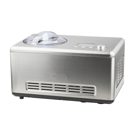 H.KOENIG H.Koenig professionelle Eismaschine HF320 / 2 L / 180 W / Kühlfunktion / Eis, Frozen Joghurt, Sorbet Eiscrememaschine