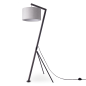 PACO HOME GALLOW Stoff-Design Stehleuchte? Farbe (laut Hersteller): Schwarz