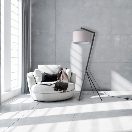PACO HOME GALLOW Stoff-Design Stehleuchte? Farbe (laut Hersteller): Schwarz