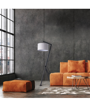 PACO HOME GALLOW Stoff-Design Stehleuchte? Farbe (laut Hersteller): Schwarz