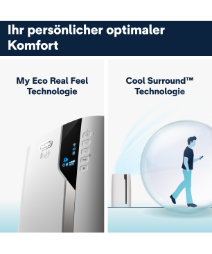 DELONGHI Pinguino PAC EX130 CST WiFi Klimagerät Weiß (Max. Raumgröße: 120 m³, EEK: A)