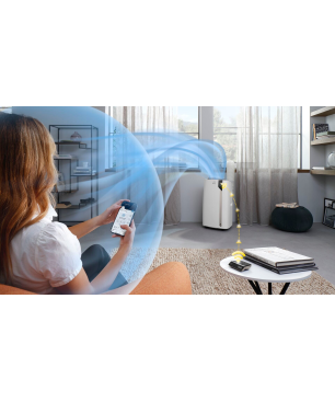 DELONGHI Pinguino PAC EX130 CST WiFi Klimagerät Weiß (Max. Raumgröße: 120 m³, EEK: A)