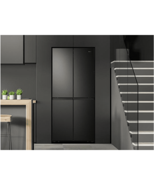 HISENSE RQ563N4SF2 French Door (E, 1810 mm hoch, Schwarz)