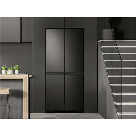 HISENSE RQ563N4SF2 French Door (E, 1810 mm hoch, Schwarz)
