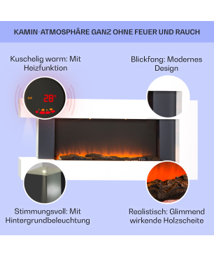 KLARSTEIN Studio Light & Fire 2 Elektrischer Kamin (2000 Watt)