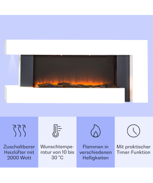 KLARSTEIN Studio Light & Fire 2 Elektrischer Kamin (2000 Watt)