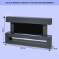 KLARSTEIN Studio Light & Fire Elektrischer Kamin (2000 Watt) Dunkelgrau KLARSTEIN Studio Light & Fire Elektrischer Kamin (2000 Watt) Dunkelgrau