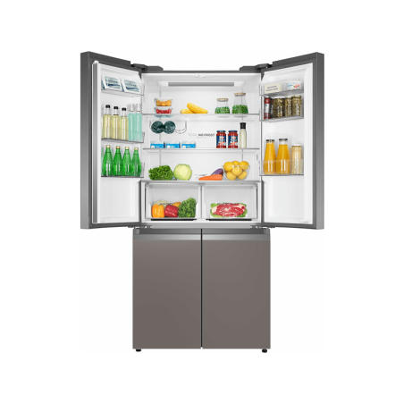 HAIER HTF-540 DGG 7 French Door (F, 1905 mm hoch, Glasdesignfront silber)
