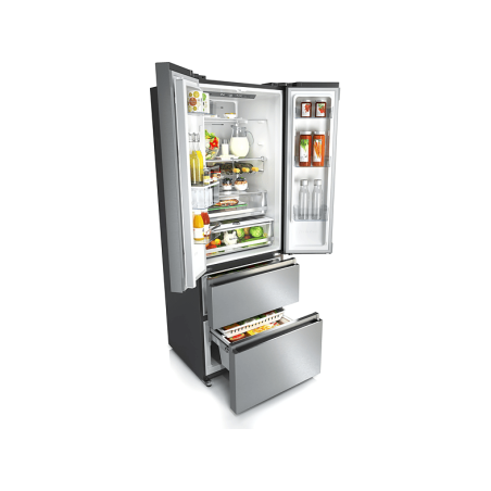 HISENSE RF632N4WIE French Door (E, 2000 mm hoch, Grau)