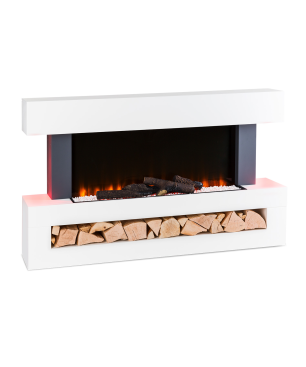 KLARSTEIN Studio Light & Fire Elektrischer Kamin (2000 Watt) Weiß