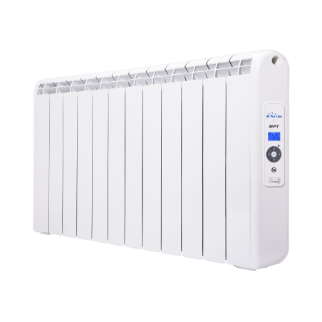 PURLINE Digitaler Heizkörper in Weiß mit Fernbedienung. Flüssigkeitslose thermische Strahler (2400 Watt, Raumgröße: 25 m²)