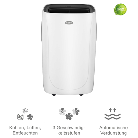 BECOOL BC11KL2101F Klimaanlage Weiß/Grau (Max. Raumgröße: 100 m³, EEK: A)