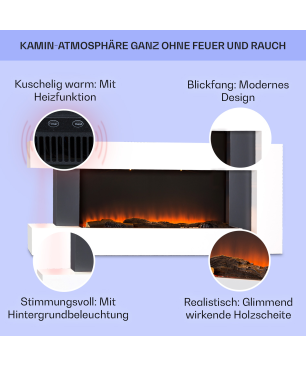 KLARSTEIN Studio Light & Fire Elektrischer Kamin (2000 Watt)