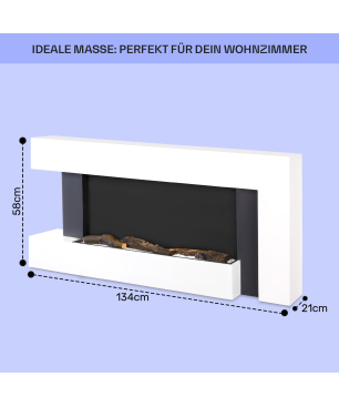 KLARSTEIN Studio Light & Fire Elektrischer Kamin (2000 Watt)