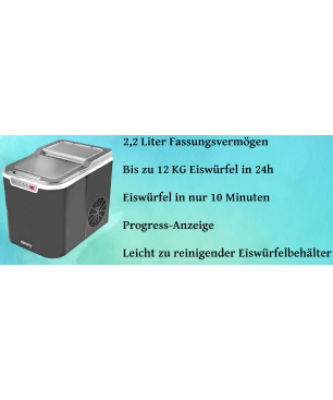 CAMRY CR-8073 Eiswürfelmaschine (100 Watt, Golo Grey)