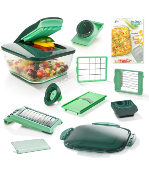 GENIUS Nicer Dicer Chef 15-tlg. Hobel-Set Grün