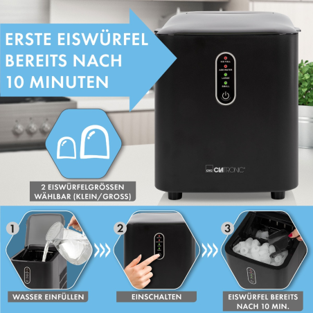 CLATRONIC EWB 3798 Eiswürfelbereiter (120 Watt, Schwarz)