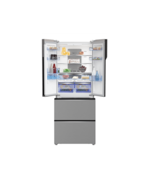 BEKO GNE490E30DZXPN French Door (F, 383 kWh, 1920 mm hoch, Edelstahl-Look)