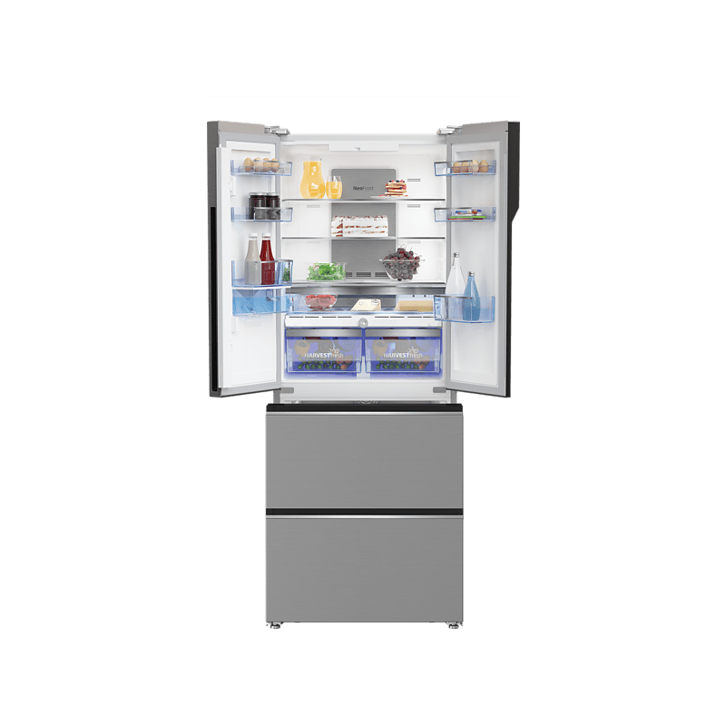 BEKO GNE490E30DZXPN French Door (F, 383 kWh, 1920 mm hoch, Edelstahl-Look) BEKO GNE490E30DZXPN French Door (F, 383 kWh, 1920 mm hoch, Edelstahl-Look)