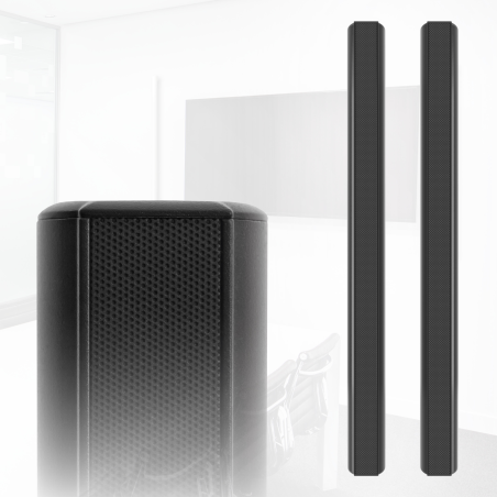 QEUS APS100 black HiFi Lautsprecher (Linienstrahler, Schwarz)