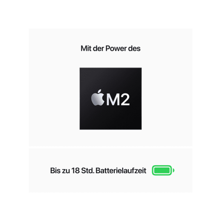APPLE MacBook Air 2022 256 GB 8 GB RAM Space Grau