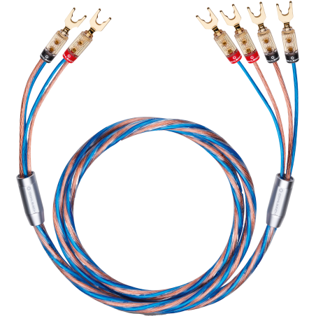 OEHLBACH Bi-Tech 4 L, Exellentes Set Bi-Wiring, Lautsprecherkabel, 200 cm