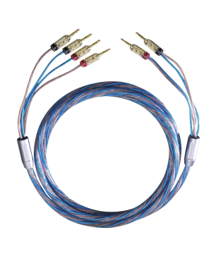 OEHLBACH 10813 BI-TECH 4 2X3,0 BI-WIRING LSP-KABEL KU/SI Lautsprecherkabel, Blau/Kupfer